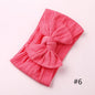 Modern Braid Nylon Bow Knot Solid Wide Nylon Headbands Turban Baby Girls Head Wrap For Girls