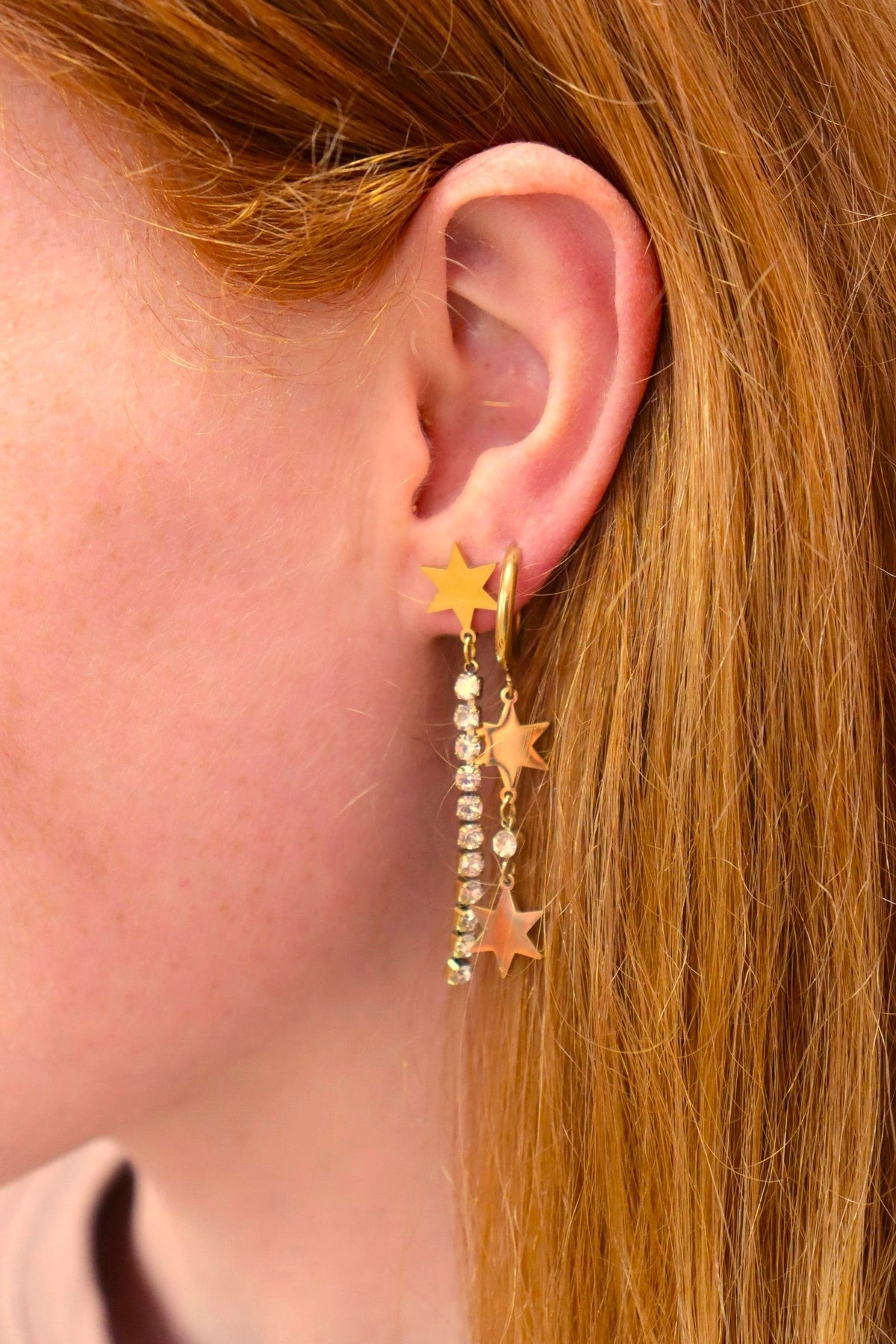 Dramatic Stardust Titanium Earrings