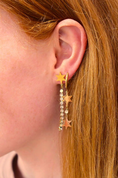Dramatic Stardust Titanium Earrings
