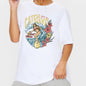 1pcs WHITE Tees Summer Casual Oversized Tee Best Surfing Santa Monica California Womens Retro Style