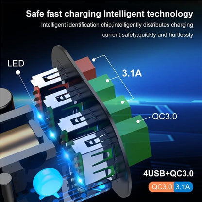 Portable USB Charger 3A Quick Charge 3.0 Mobile Phone Charger 4 Port 48W Fast Wall Chargers