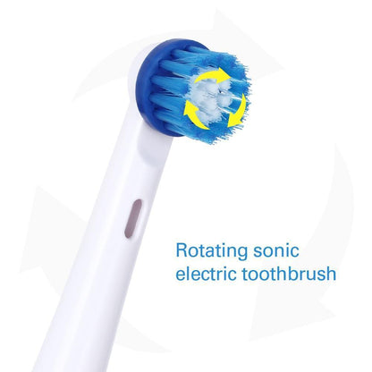 Modern  Rotation Proffesional Electric Toothbrush with 4 & 8 Replacement Heads Deep Clean Battery Operated Tooth Brush Teeth Whitening Teethbrush For Adults