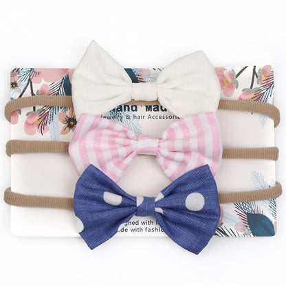 Cute Bow Baby Headband for Girl Nylon Head Bands Turban Newborn Headbands Hairbands for Kids Baby Hair Accessories For Baby