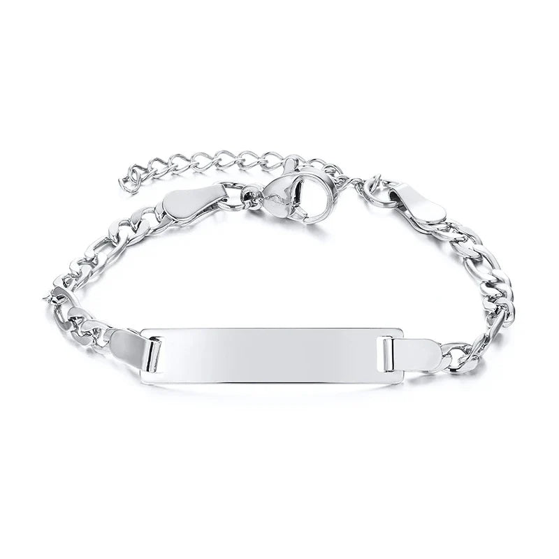 Adjustable Kids ID Bracelet | Custom Name Stainless Steel Anti-Lost Jewelry