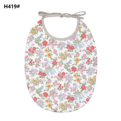 Floral Vintage Newborn Double Side Bibs Boys Girls Waterproof Linen Cotton Saliva Towel
