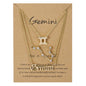 3Pcs/set 12 Zodiac Sign Necklace For Women 12 Constellation Pendant Chain Choker Birthday Jewelry With Cardboard Card