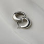 925 Sterling Silver plated Chunky Hoop Earrings for Women Geometric Circle Punk Ear Jewelry Party Gifts 2021 New Dropshipping