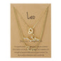 3Pcs/set 12 Zodiac Sign Necklace For Women 12 Constellation Pendant Chain Choker Birthday Jewelry With Cardboard Card