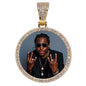 Custom Photo Memory Medallions Necklace With Tennis Chain With Cubic Zircon Chains