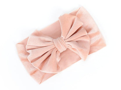 New Large Bow Baby Headband Velet Soft Bowknot Girl Accessories Hair Solid Messy Bows Toddler Headbands Baby Head Wraps Turban Big Bow for Girls