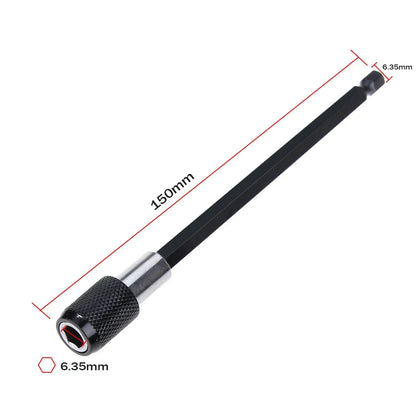 1/4 Inch Hex Shank Quick Release Screwdriver Bit Holder Extension Bar | 60mm 100mm 150mm