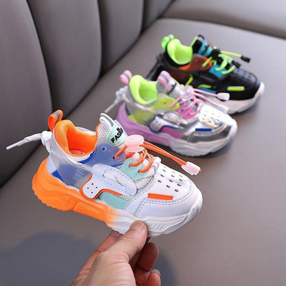Baby Girls Boys Casual Shoes Soft Bottom Non-slip Breathable Outdoor Fashion Kids Sneakers Children Sports Shoes