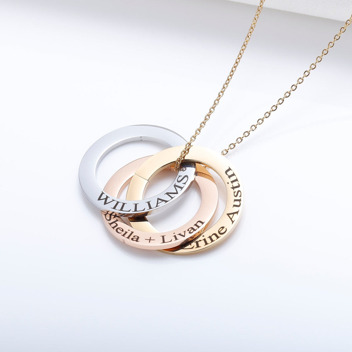 Personalized Name Necklace Gold Plated Stainless Steel Necklaces Child Name Pendant