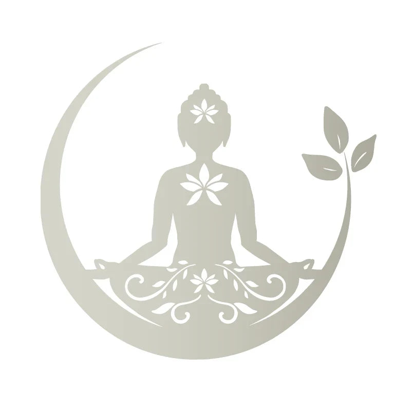 Buddha Chakra Peace Love Good Vibes Vinyl Sticker | Zentangle Mandala Laptop Decal