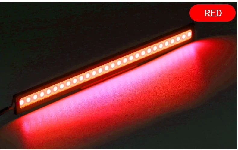 4x Universal Vehicle LED Strip 17CM COB Car DRL Daytime Running Light | Waterproof 12V Styling Bar