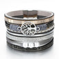 High Quality Handmade Elegant Fashion Luxury Modern New Amazing Charm Pearl Life of tree Leather Bracelets For Women