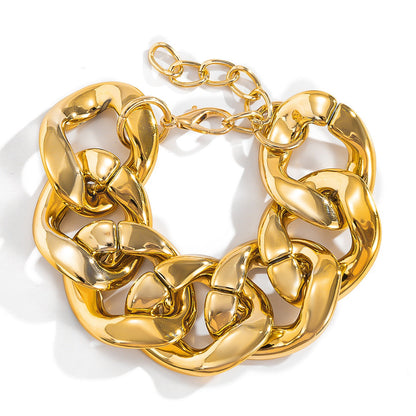 Hip Hop Thick Link Chain Bracelet Women's CCB Material
