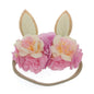 Luxury Christmas Antler Baby Girl Headbands Hair Accessories Xmas Deer Ear Flower Crown Hairband for Newborn Baby