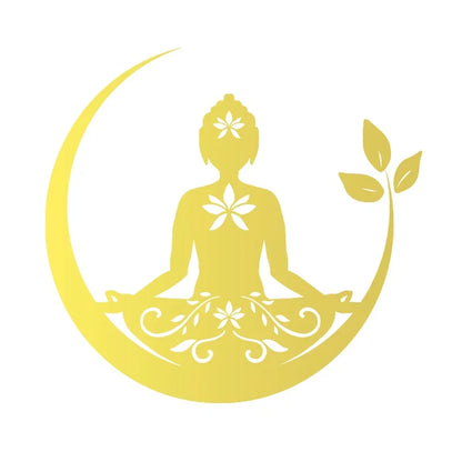Buddha Chakra Peace Love Good Vibes Vinyl Sticker | Zentangle Mandala Laptop Decal