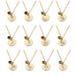 Stainless Steel Birth Flower Necklaces Birthstone Choker Necklace