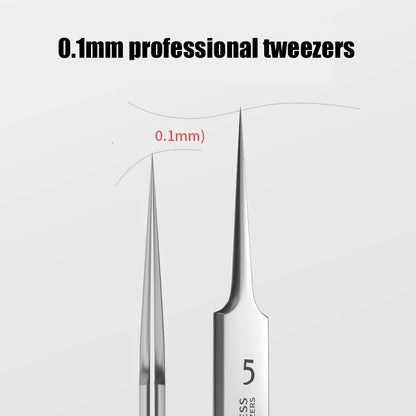 German Ultra-fine No. 5 Cell Pimples Blackhead Clip Tweezers | Acne Needle Tool for Precise Skin Care