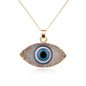 Turkish Evil Eye Pendant Choker Necklace Lucky Blue Evil Eyes Clavicle Chain Necklace