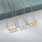 Vintage 111 444 555 666 777 888 999 Angel Number Necklace For Women Stainless Steel Chains Collar Choker Goth Aesthetic Jewelry