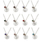 Stainless Steel Birth Flower Necklaces Birthstone Choker Necklace