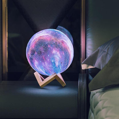 STEVVEX  New3D Print Star Moon Colorful Lamp  With Change Touch Option Home Decor Creative Gift Usb Led Night Light Galaxy Lamp Birthday Gift Lamp