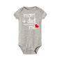 Modern Newborn Toddler Baby Boy Girl Dad +Mom Outfit Costume Romper Short Sleeve Clothes Jumpszuit for Baby Girl and Baby Boys