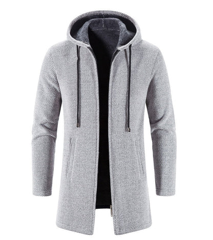 Cashmere Men's Cardigan Chenille Outer Sweater Coat Windbreaker
