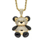 Hip Hop Fierce Shark Inlaid Zircon Pendant Charm Trend Necklace