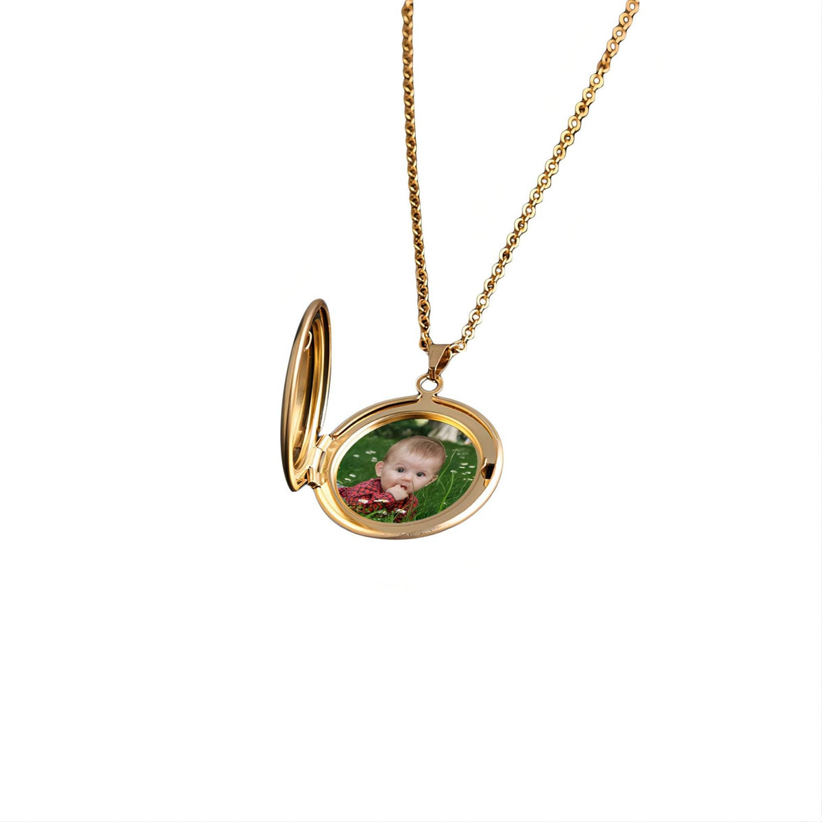 Wedding Gift For Couple Custom Color Photo Round Locket Necklaces Pendant