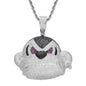 Hip Hop Fierce Shark Inlaid Zircon Pendant Charm Trend Necklace