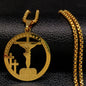 Cross Stainless Fashion Steel Choker Necklace for Men Gold and Silver Color Statement Necklace
