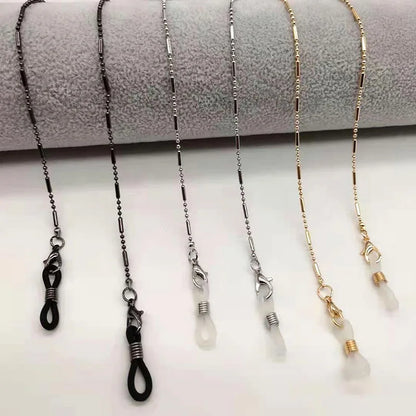 JWER Fashion Woman Sunglasses Chain Cylinder Bead Chain Anti-Falling Glasses Eyeglasses Cord Necklace Mask Chain for Women Gifts