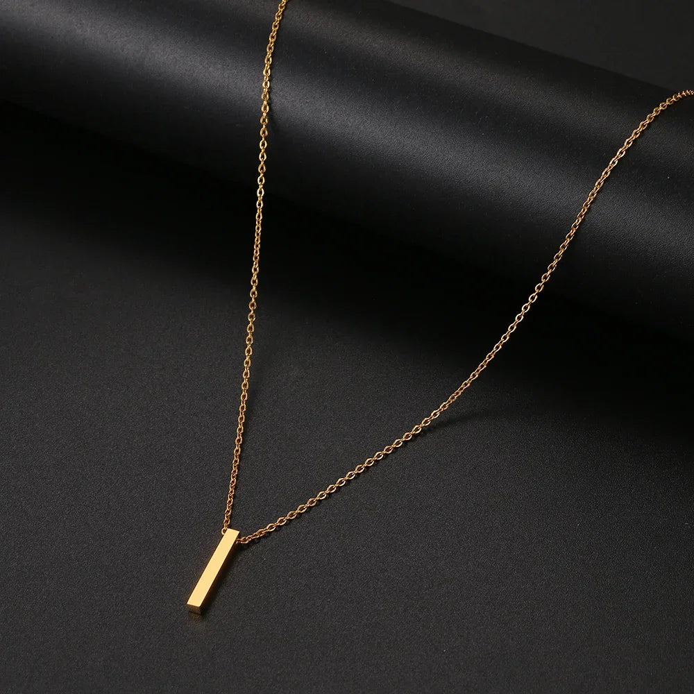 Stainless Steel Necklaces Minimalism Classic Fashion Style Men Chain Necklace For Women Jewelry Collar Pendant Gifts NEW