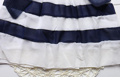 Baby Girl Clothes for Kids with Cute Purple Stripe and Round Neck  Sleeveless Chiffon Dresses For Girls