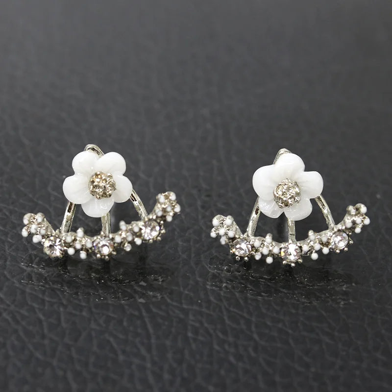 Korean Sweet Small Daisy Stud Earring For Women Zircon Flower Girls Fashion Earrings Trend Party Jewelry Gift