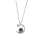 Customized 925 Silver 100 languages Projection Necklace Couple Memory Gifts