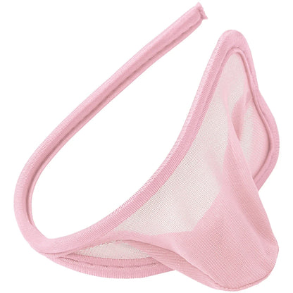 C String Sexy Men's Transparent Open Net C-string Sheer Mesh Thong Mini Jockstrap Gay Underwear Pocket Penis Short Underwear