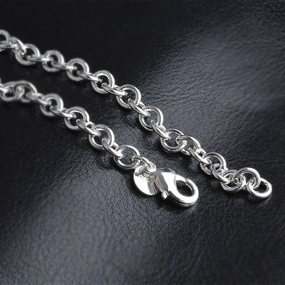 Aravant 925 Sterling Silver 6mm Link Chain Bracelet For Women Fashion Jewelry