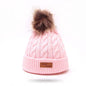 Modern Warm Baby Beanies Hat Pompon Children Hats Knitted Cute Cap For Girls Elegant For Winter