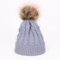 Winter Warm Baby Hat Fur Pompom Knitted Baby Hat Cap Infant Toddler Kids Hat Beanie In Modern Designer Style