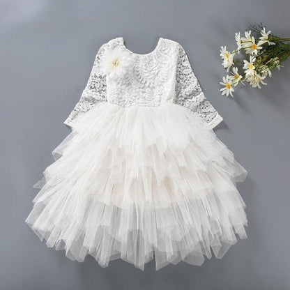 Ballet Luxury Modern Summer Baby Girl Outfit Christening Newborn Gown for Children Kids Dress