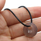 Natural Malachites Rose Quartzs Pendant Necklace Simple Stylish Pendant Necklace