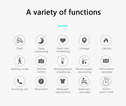 Elegant Unisex Smart Watch In Sport Style With Heart Rate Monitor and Waterproof Protection For Fitness Bracelet Men Women Smartwatch For Android adn IOS sistems