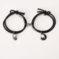 2Pcs/ Set Cartoon Magnetic Couple Bracelets with Moon Robots Pendant