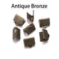 50pcs/lot Crimp Beads Cove Clasps Cord Leather Clip Necklace Bracelet Connectors End Caps For DIY Jewelry Findings Supplies