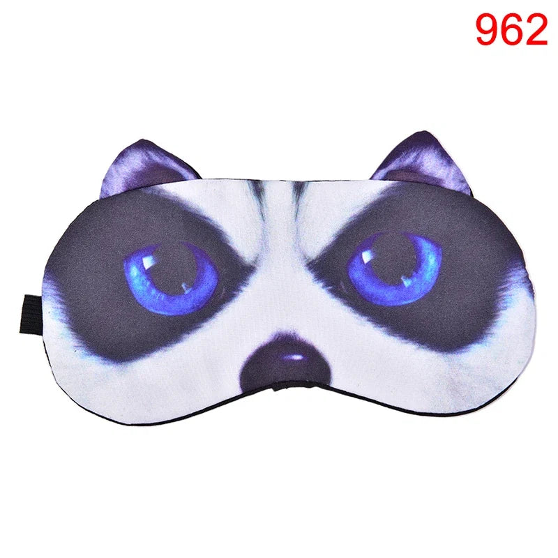 Cute Cat Dog Sleep Mask | Soft Eye Cover for Natural Sleeping
